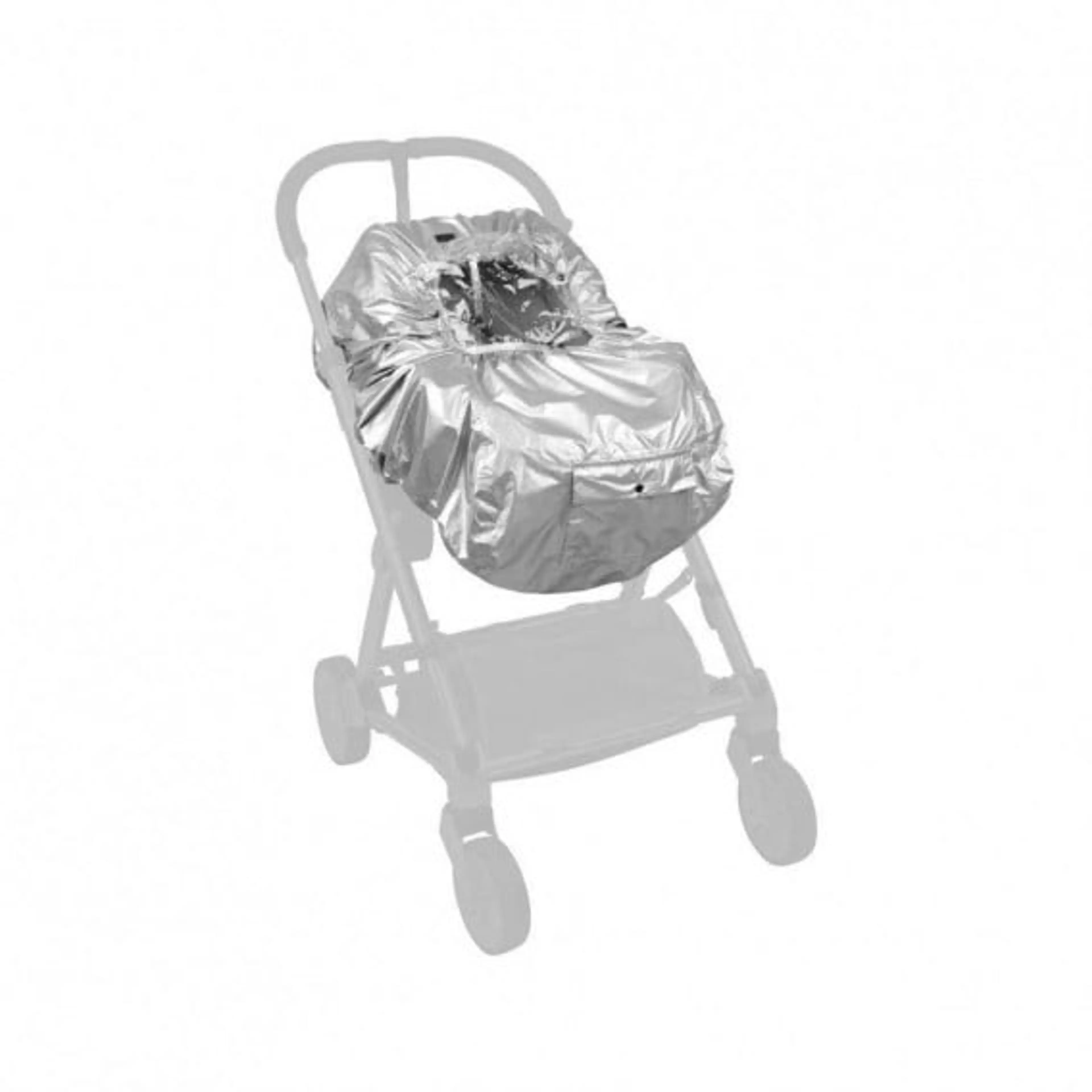Дъждобран за количка в сребърен цвят