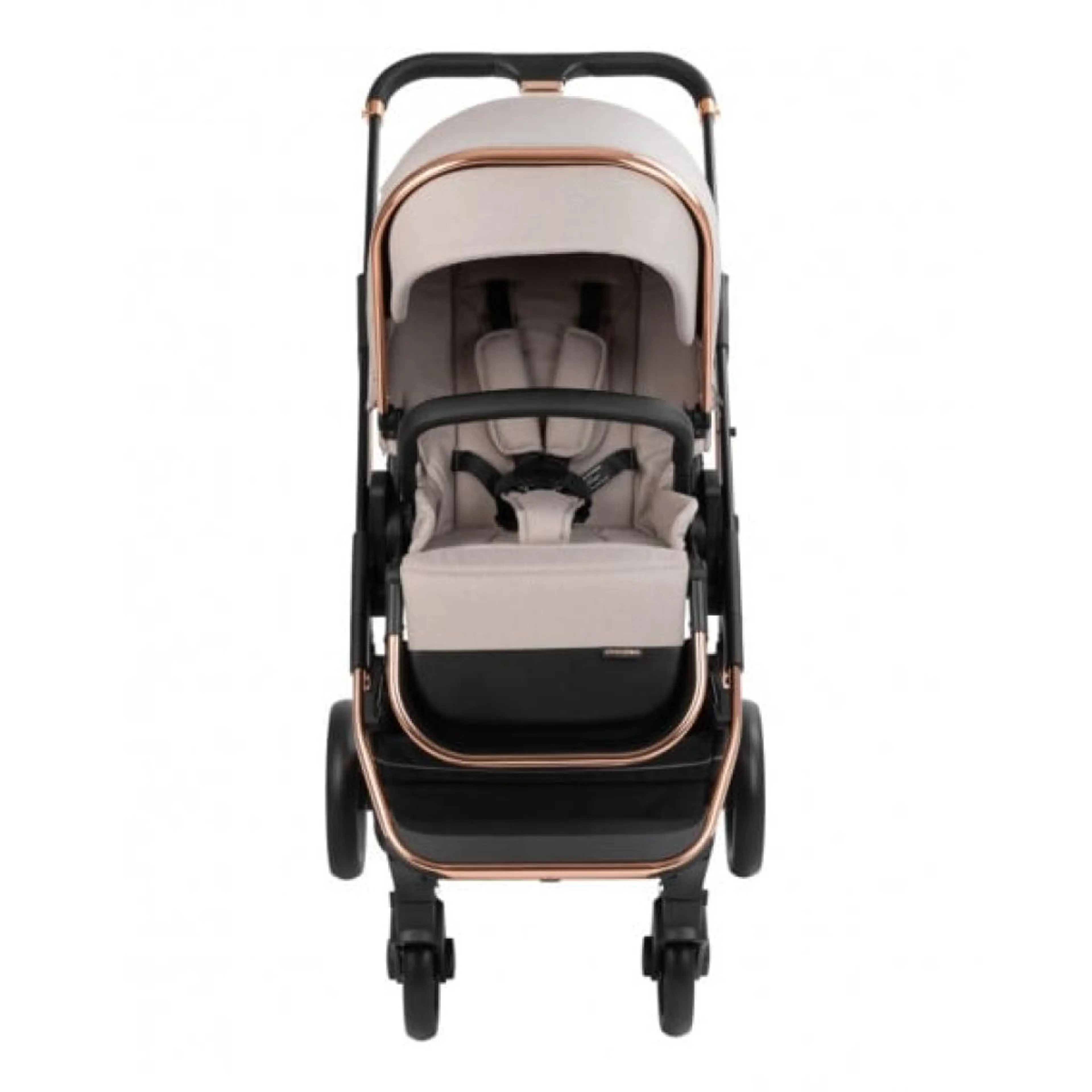 Комбинирана бебешка количка 3 в 1 Angele Chrome, бежова