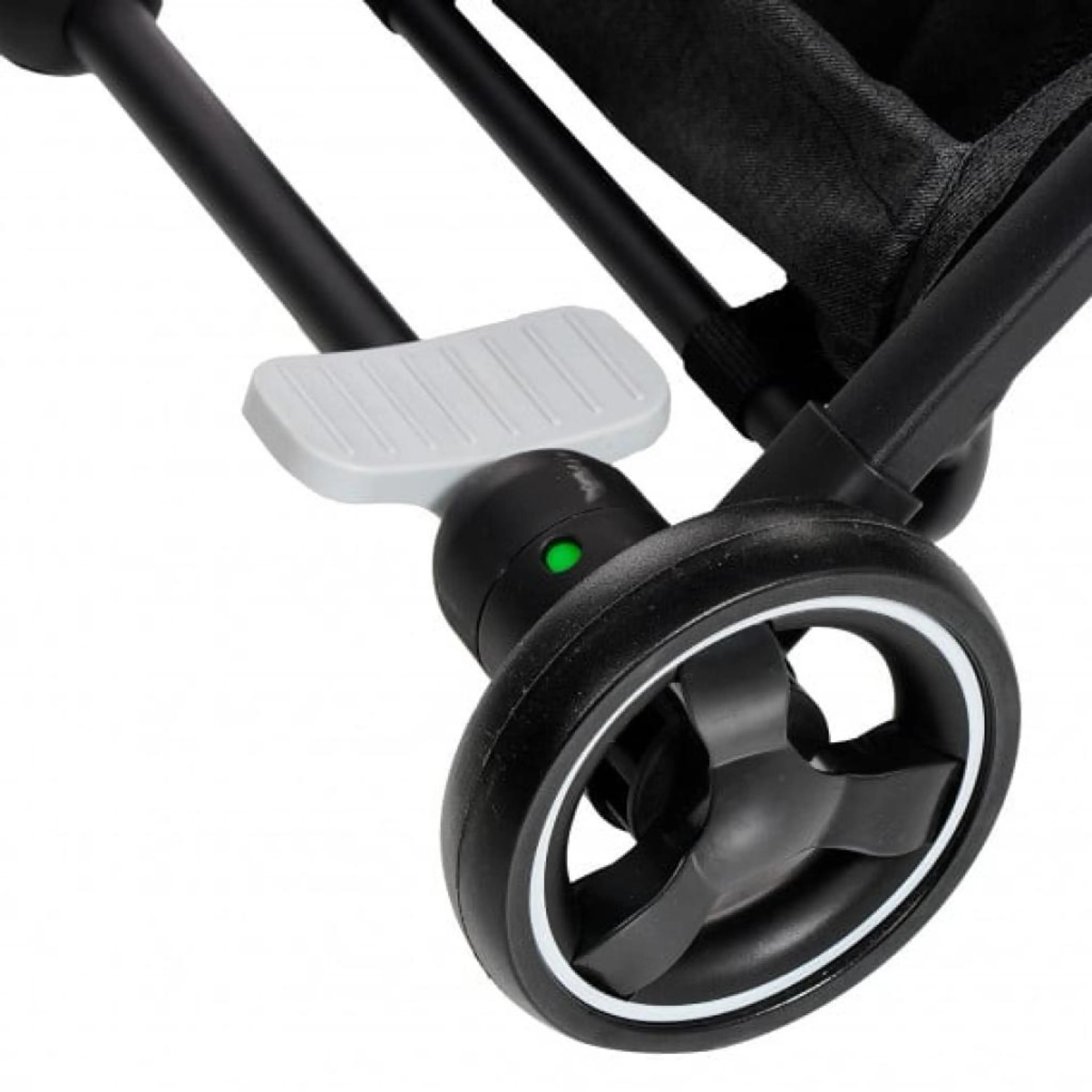 Лятна бебешка количка Luka, черна с камуфлаж