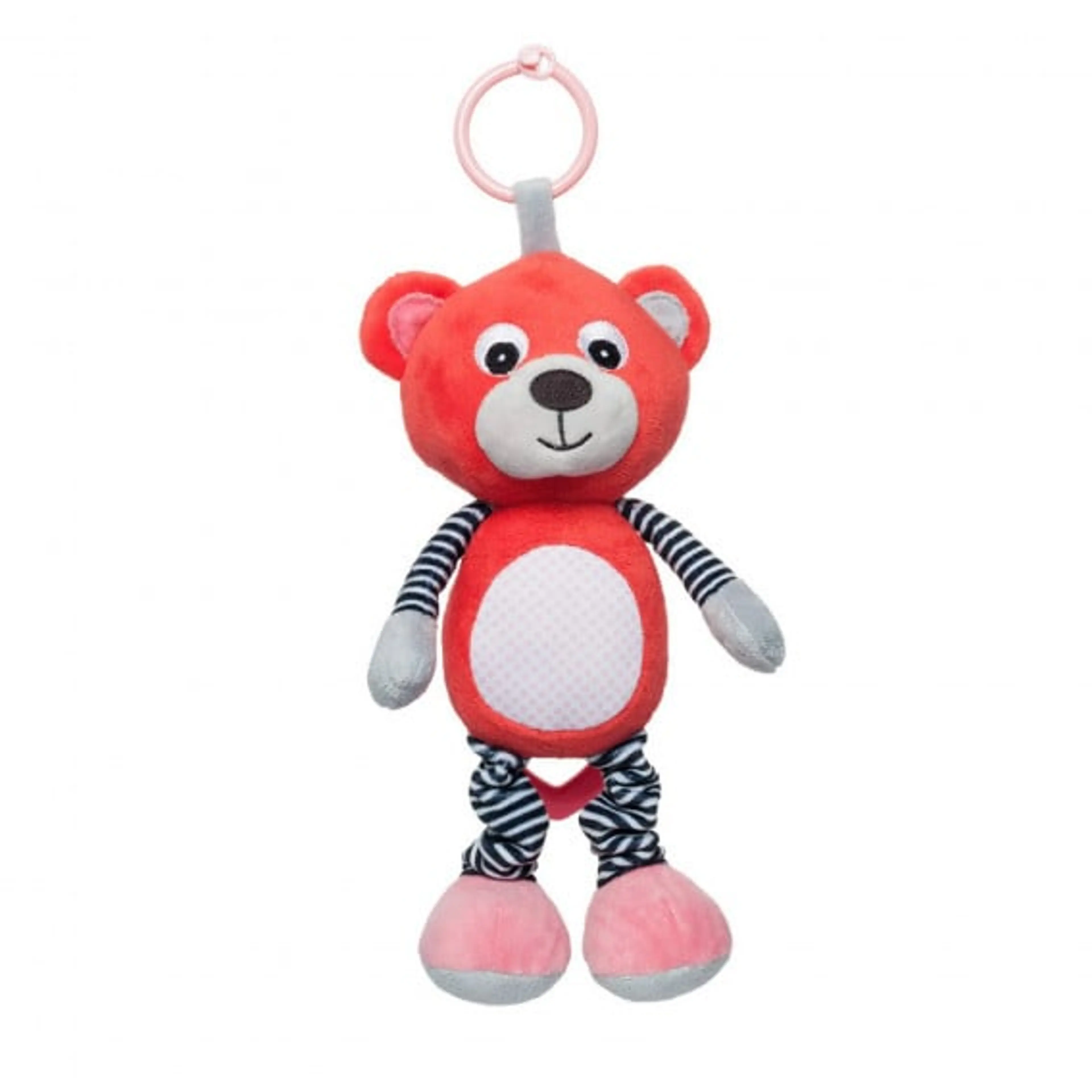 Мека музикална играчка Bears, корал 